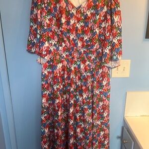 Colorful Heart Pattern Maxi Dress